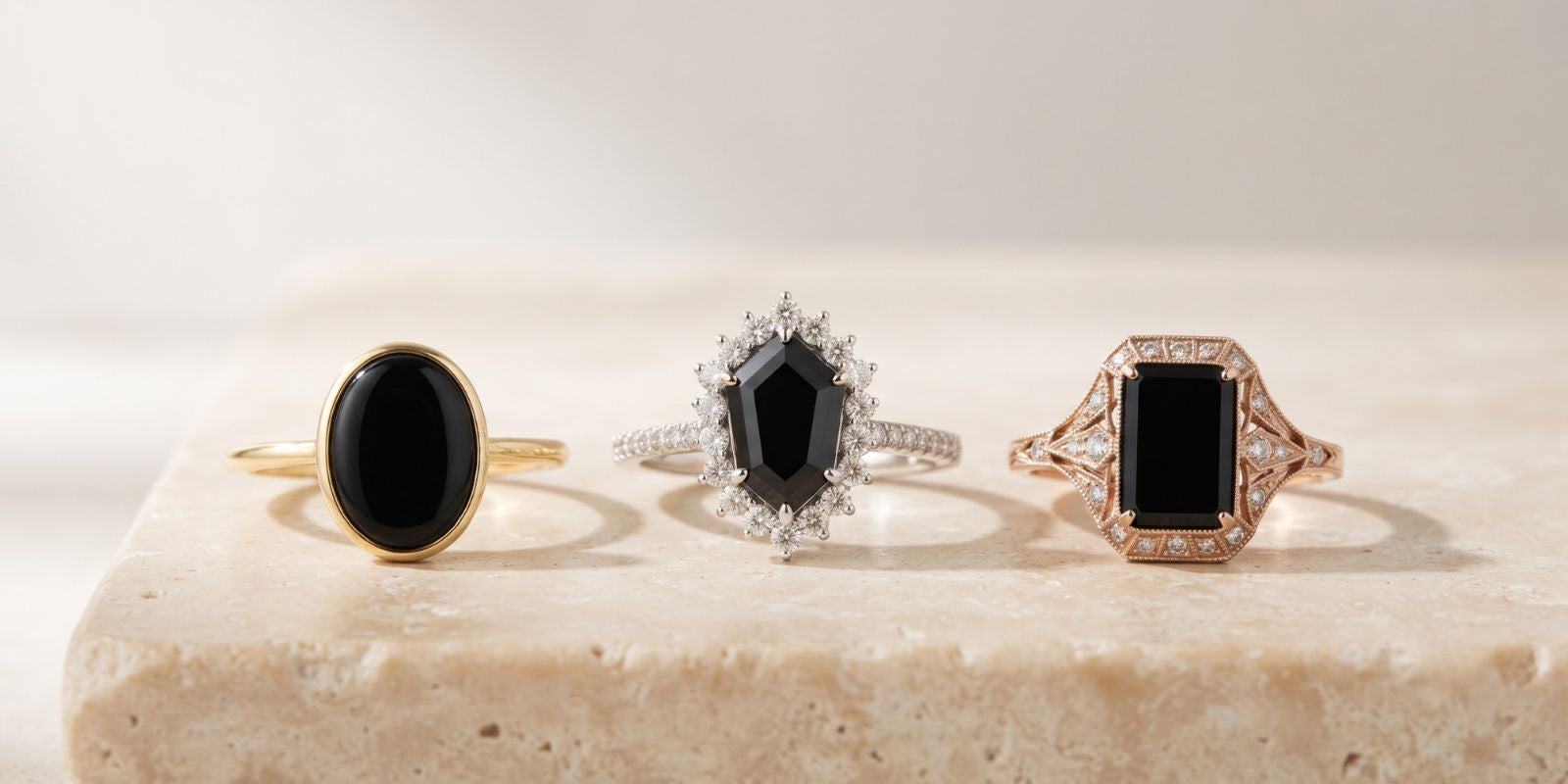 Black Onyx Provides Versatile Option in Contemporary Ring Designs