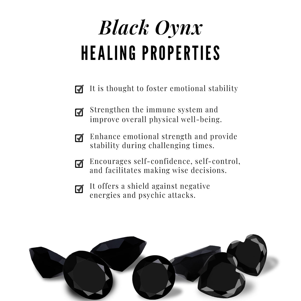 0.5 Carat Black Onyx and Moissanite Statement Wedding Ring Set AAA - Rosec Jewels