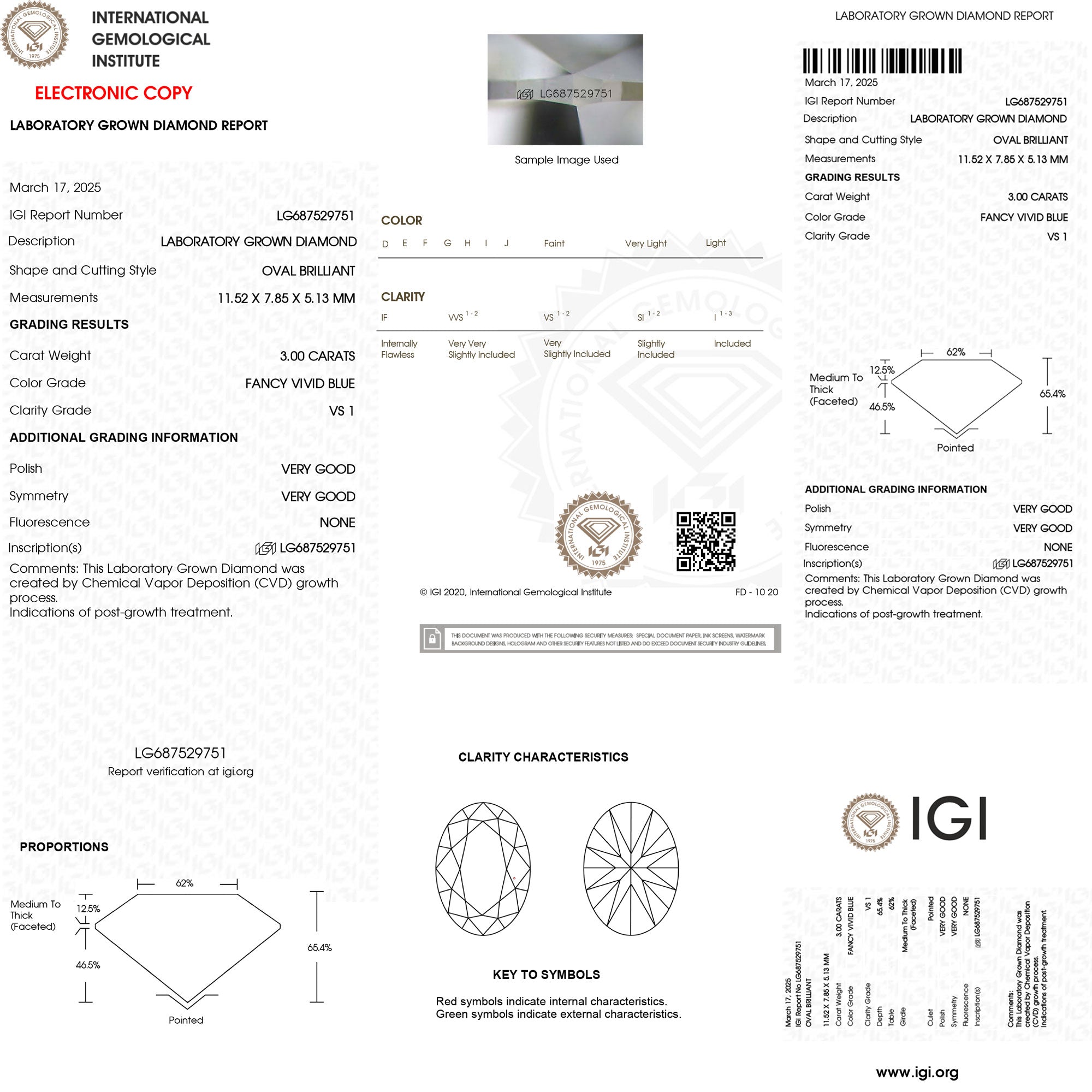 IGI Certified 4 Carat Oval Lab Grown Blue Diamond Engagement Ring with Enhancer Vivid Blue - VS1 - Rosec Jewels