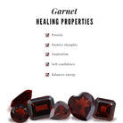 3.3 Carat Real Garnet Asscher Cut Engagement Ring with Certificate AAA - Rosec Jewels