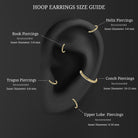 Certified Diamond Helix Huggie Hoop Earring Natural - ( HI-SI ) - Rosec Jewels