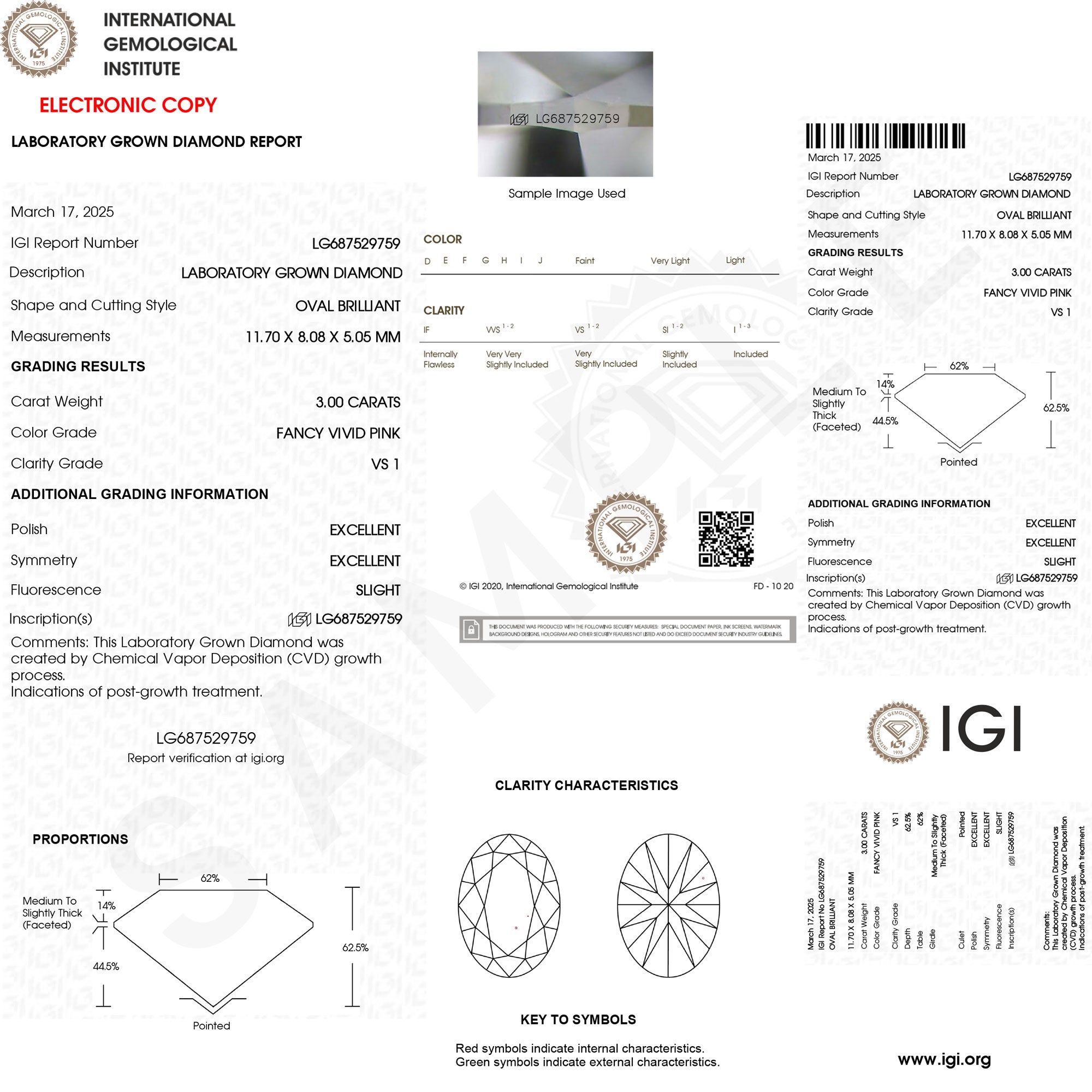 Rosec Jewels-IGI Certified 2 Carat Lab Grown Pink Diamond Solitaire Engagement Ring For Her