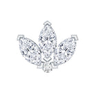Certified Moissanite Marquise Lotus Piercing Stud D-VS1 - Rosec Jewels