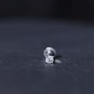 Round Shape Moissanite Solitaire Nose Pin D-VS1 - Rosec Jewels