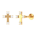 Rosec Jewels-Natural Diamond Cross Cartilage Earring