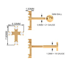 Rosec Jewels-Natural Diamond Cross Cartilage Earring