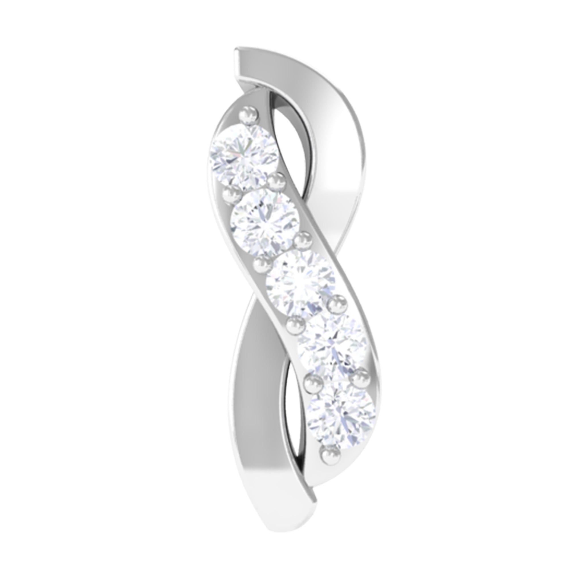 Real Diamond Infinity Tragus Earring for Women Natural - ( HI-SI ) - Rosec Jewels
