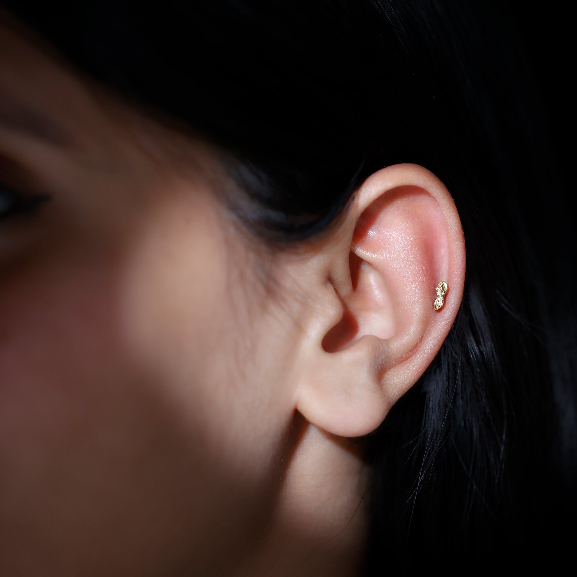 Real Diamond Infinity Tragus Earring for Women Natural - ( HI-SI ) - Rosec Jewels