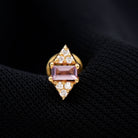 Pink Sapphire and Diamond Quirky Tragus Earring Pink Sapphire - ( AAA ) - Quality - Rosec Jewels