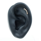 Certified Moissanite Curved Helix Piercing Earring D-VS1 - Rosec Jewels