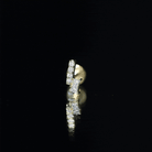 Moissanite Unique Bar Earring for Tragus Piercing D-VS1 - Rosec Jewels