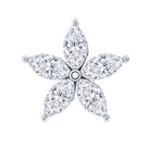 Marquise Cut Moissanite Floral Earring for Cartilage Piercing D-VS1 - Rosec Jewels