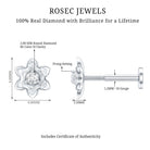 Diamond Lotus Flower Earring for Helix Piercing Natural - ( HI-SI ) - Rosec Jewels
