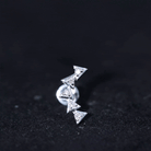 Genuine Diamond Geometric Curved Cartilage Earring Natural - ( HI-SI ) - Rosec Jewels