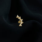 Genuine Diamond Geometric Curved Cartilage Earring Natural - ( HI-SI ) - Rosec Jewels