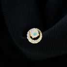 Ethiopian Opal and Diamond Circle Cartilage Earring AAA - Rosec Jewels