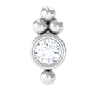 Dainty Diamond Beaded Conch Earring Natural - ( HI-SI ) - Rosec Jewels