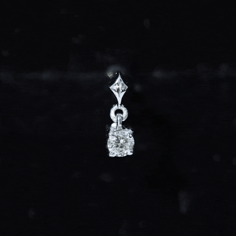 Diamond Dangling Earring for Helix Piercing Diamond - ( HI-SI ) - Color and Clarity - Rosec Jewels
