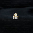 Heart Shape Moissanite Angel Earring for Upper Lobe Piercing D-VS1 - Rosec Jewels