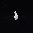 Marquise Moissanite Leaf Earring for Helix Piercing D-VS1 - Rosec Jewels