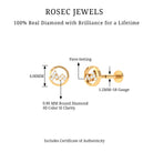 Rosec Jewels-Genuine Diamond Unique Circle Earring for Cartilage Piercing