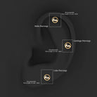 Rosec Jewels-Genuine Diamond Unique Circle Earring for Cartilage Piercing