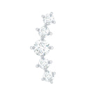 Certified Moissanite Curved Crawler Earring with Flat Back D-VS1 - Rosec Jewels