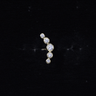 Graduated Diamond Ear Climber Earring in Bezel Setting Natural - ( HI-SI ) - Rosec Jewels