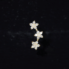 Helix Flower Crawler Earring with Diamond Natural - ( HI-SI ) - Rosec Jewels