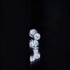 Bezel Set Diamond Three Stone Earring for Helix Piercing Natural - ( HI-SI ) - Rosec Jewels