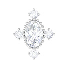 Vintage Inspired Oval Diamond Cartilage Earring Natural - ( HI-SI ) - Rosec Jewels