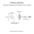 Vintage Inspired Oval Diamond Cartilage Earring Natural - ( HI-SI ) - Rosec Jewels