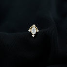 Vintage Inspired Oval Diamond Cartilage Earring Natural - ( HI-SI ) - Rosec Jewels