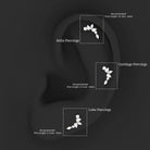 Rosec Jewels-Unique Diamond Ear Crawler Earring for Helix Piercing