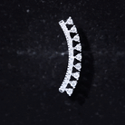 Minimal Diamond Crawler Earring for Cartilage Piercing Natural - ( HI-SI ) - Rosec Jewels
