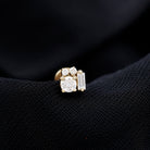 Unique Diamond Cluster Earring for Conch Piercing Natural - ( HI-SI ) - Rosec Jewels