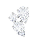 Natural Three Diamond Cluster Tragus Earring Natural - ( HI-SI ) - Rosec Jewels