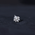 Marquise Diamond Leaf Cluster Helix Earring Natural - ( HI-SI ) - Rosec Jewels