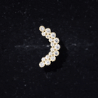 Diamond Curved Crawler Earring in Bezel Set Natural - ( HI-SI ) - Rosec Jewels