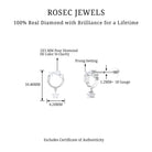 Natural Diamond Circle Drop Earring with Flat Back Natural - ( HI-SI ) - Rosec Jewels