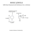 Rosec Jewels-Natural Diamond Circle Drop Earring with Flat Back