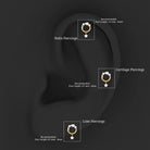 Natural Diamond Circle Drop Earring with Flat Back Natural - ( HI-SI ) - Rosec Jewels