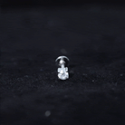 Minimalist Diamond Solitaire Tragus Earring Natural - ( HI-SI ) - Rosec Jewels