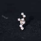 Diamond Leo Constellation Crawler Earring for Helix Piercing Natural - ( HI-SI ) - Rosec Jewels