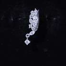 Brilliant Cut Diamond Wing Helix Drop Earring with Flat Back Natural - ( HI-SI ) - Rosec Jewels