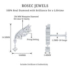 Brilliant Cut Diamond Wing Helix Drop Earring with Flat Back Natural - ( HI-SI ) - Rosec Jewels