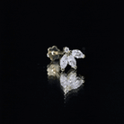 Marquise Cut Diamond Lotus Flower Earring for Cartilage Piercing Natural - ( HI-SI ) - Rosec Jewels