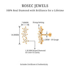 Rosec Jewels-Diamond 3 Star Crawler Earring for Cartilage Piercing
