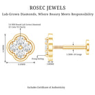 Diamond Flower Cluster Earring for Helix Piercing Lab - ( EF-VS ) - Rosec Jewels
