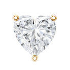 Solitaire Diamond Heart Earring with Flat Back Lab - ( EF-VS ) - Rosec Jewels